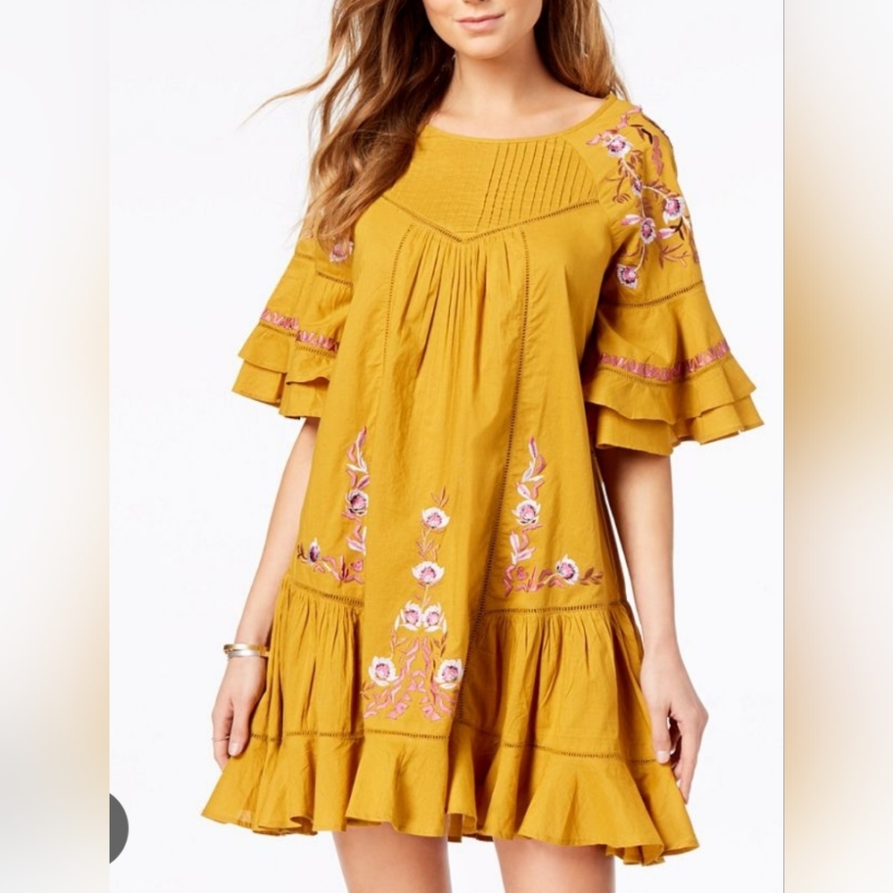 Free people dress Pavlo Yellow